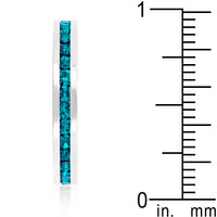 Turquoise Crystal Stackable Eternity Ring
