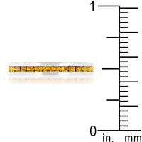 Yellow Crystal Stackable Ring