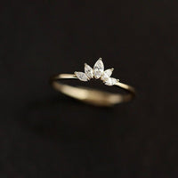 Gold Plated Plumeria Flower Ring