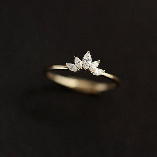 Gold Plated Plumeria Flower Ring
