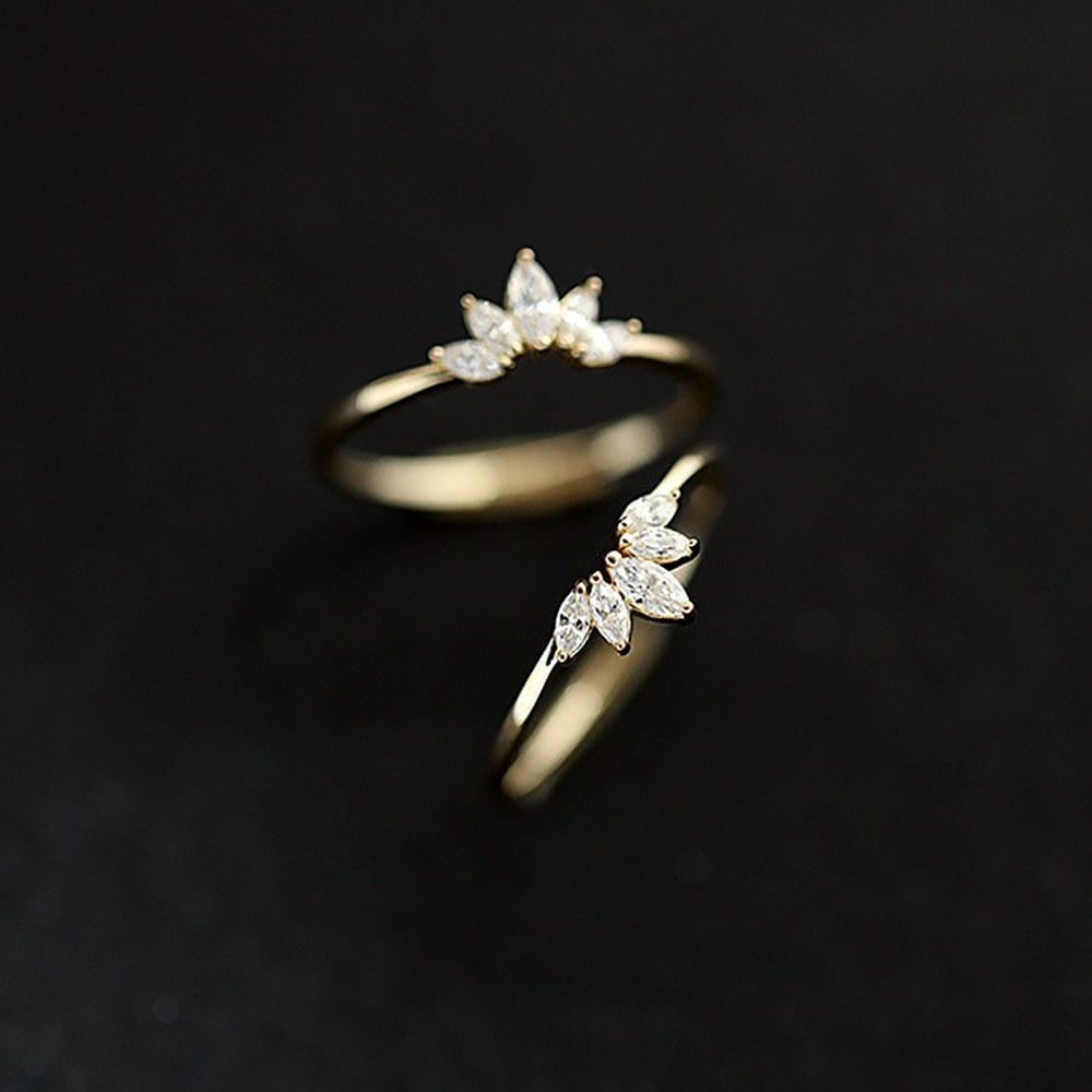 Gold Plated Plumeria Flower Ring