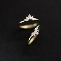 Gold Plated Plumeria Flower Ring