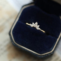 Gold Plated Plumeria Flower Ring