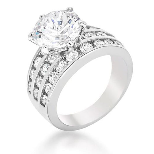 Classic Cubic Zirconia Engagement Ring