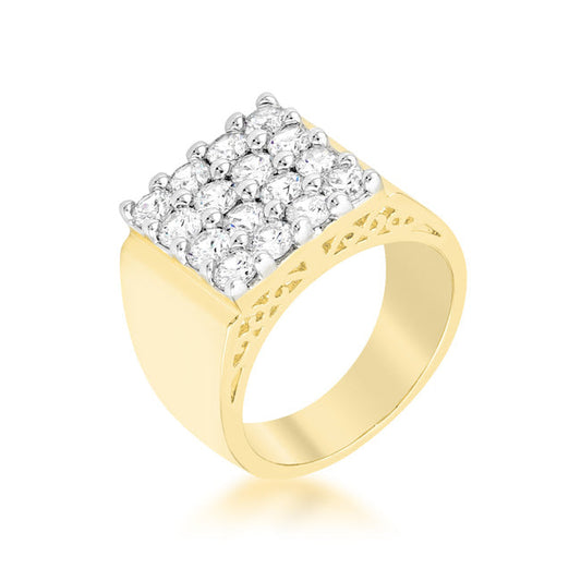 Pave Square Men's Ring