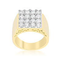 Pave Square Men's Ring