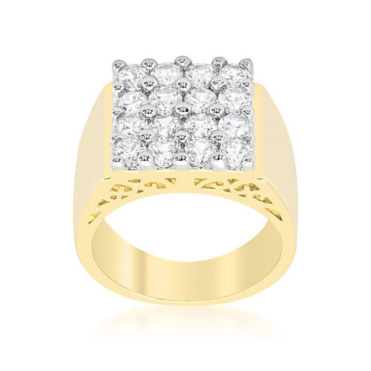 Pave Square Men's Ring