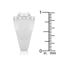 Men's Two-Tone Cubic Zirconia Ring