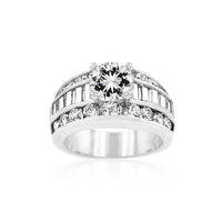 Round Cut Cubic Zirconia Engagement Ring