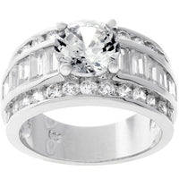 Round Cut Cubic Zirconia Engagement Ring