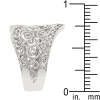 Filigree Hearts Ring with Cubic Zirconia