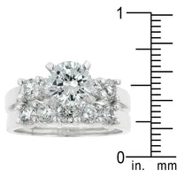 Classic Rhodium Wedding Set
