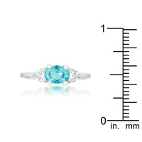 Mariah 1.2ct Aqua Crystal Rhodium Ring