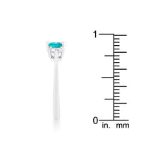 Mariah 1.2ct Aqua Crystal Rhodium Ring