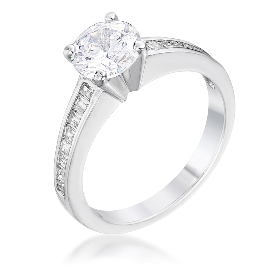 Cubic Zircon Cathedral Engagement Ring