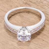 Cathedral Cubic Zirconia Engagement Ring