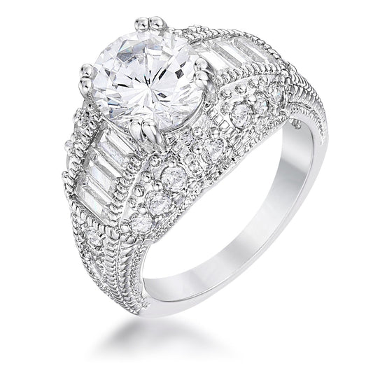 Dannicka Rhodium Engagement Ring