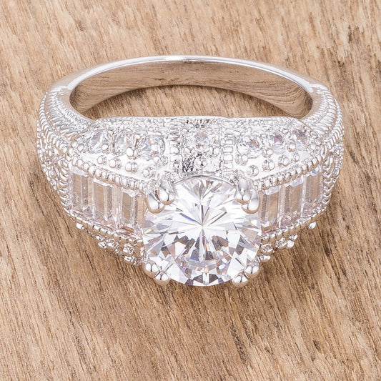 Dannicka Rhodium Engagement Ring