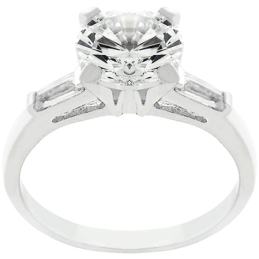 Classic Triple White Engagement Ring