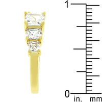 5-Stone Goldtone Anniversary Ring