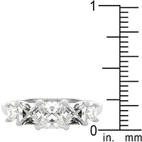 5-Stone Rhodium-Plated Anniversary Ring