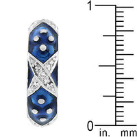 Marbled Navy Blue Enamel Ring