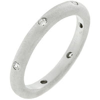 Matte Silver Eternity Band