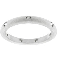 Matte Silver Eternity Band