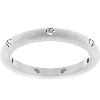Matte Silver Eternity Band