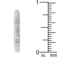 Matte Silver Eternity Band