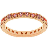 Pink Cubic Zirconia Eternity Ring
