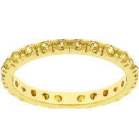Yellow Cubic Zirconia Eternity Ring