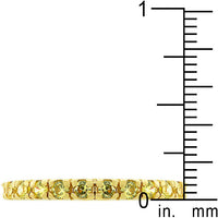 Yellow Cubic Zirconia Eternity Ring
