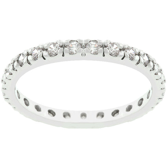 Clear Cubic Zirconia Eternity Ring