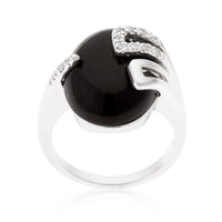 Black Onyx Egg Cocktail Ring