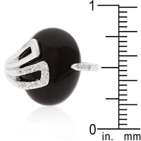 Black Onyx Egg Cocktail Ring