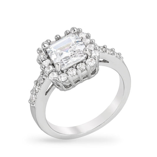 Pavé Asscher Ring