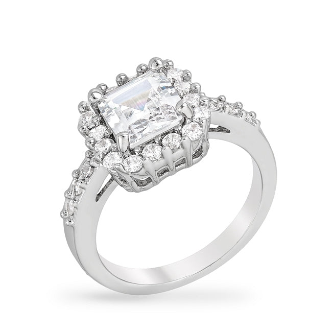 Pavé Asscher Ring