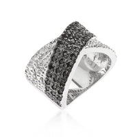 Two-Tone Cross Cocktail Ring