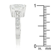 Princess Cut Raised Pave Engagement Ring