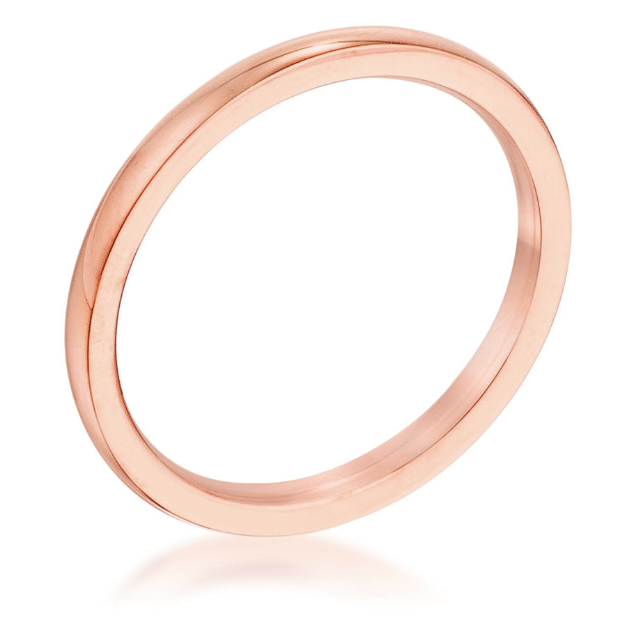 2mm IPG Rose Goldtone Stainless Steel Wedding Band