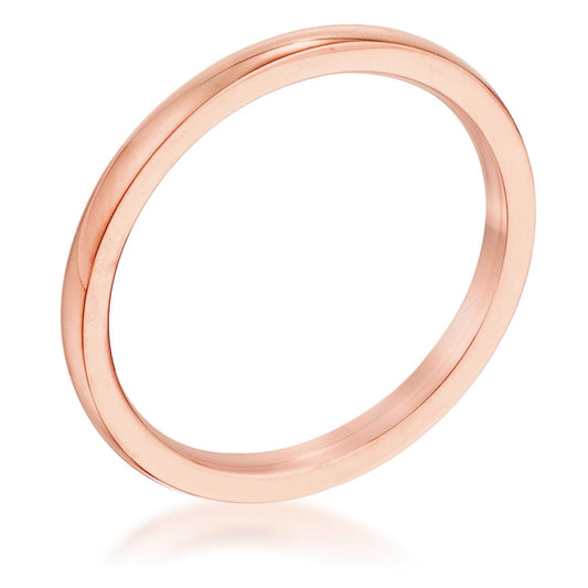 2 mm Rose Goldtone IPG Stainless Steel Wedding Band