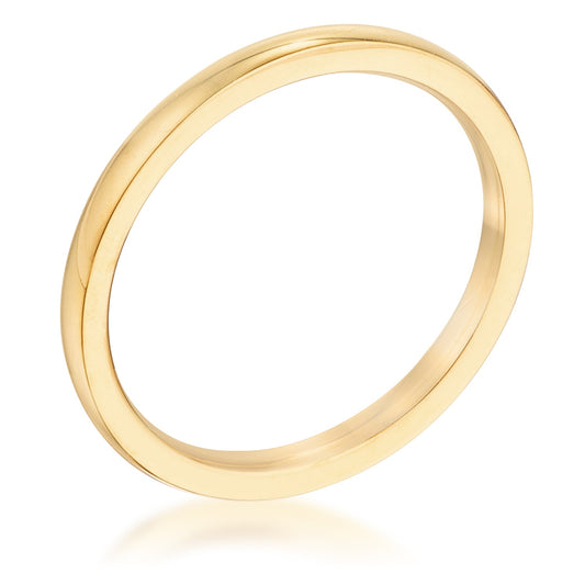 2mm IPG Gold Stainless Steel Wedding Band