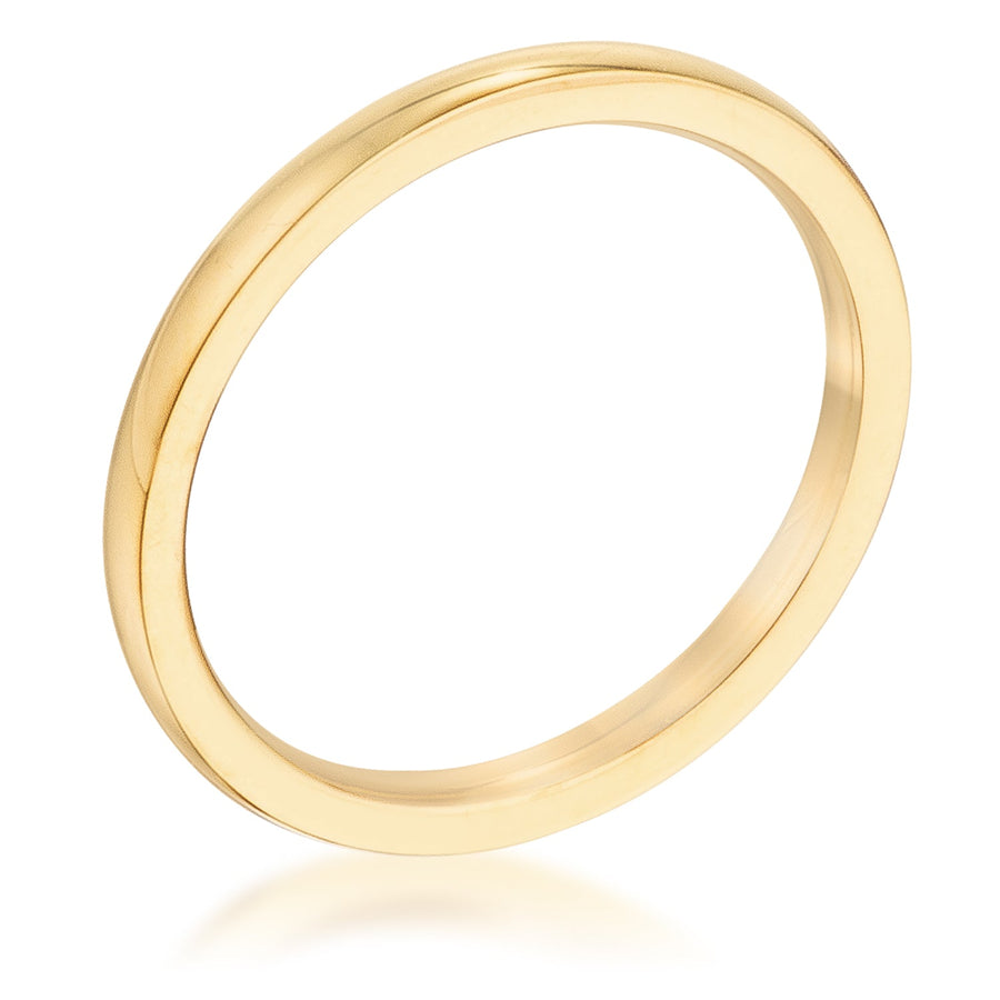 2mm IPG Gold Stainless Steel Wedding Band