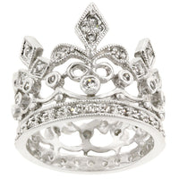 Cubic Zirconia Crown Eternity Ring