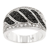 Black and White Swirl Ring