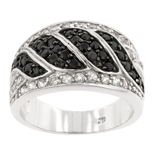 Black and White Swirl Ring