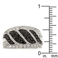 Black and White Swirl Ring