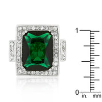 Emerald Green Cushion Cocktail Ring