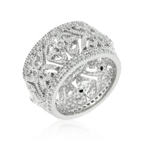 Filigree Crest Pavé Eternity Ring